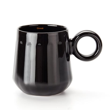 Shaze Accessories Coffee Mug- Black (Set of 6)