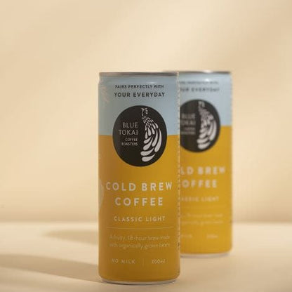 Blue Tokai Coffee Roasters Cold brew cans 250ml each / Pack of 2 Blue Tokai Classic Light Cold Brew Cans (pack of 2 and 6)
