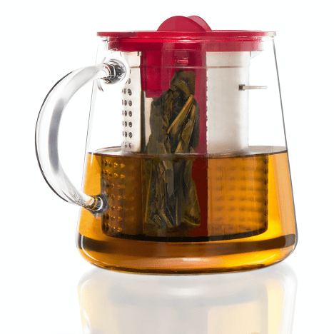 Finum Tea Ruby Red Finum Glass Tea Brewing Pot, 800 ml