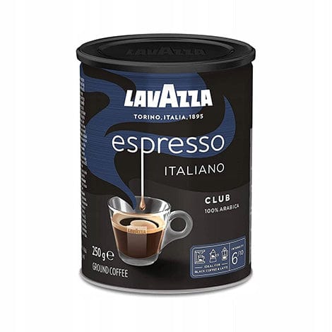 Lavazza Ground coffee 250gms / Espresso Lavazza Club- 100% Arabica Ground Coffee- 250g Tin