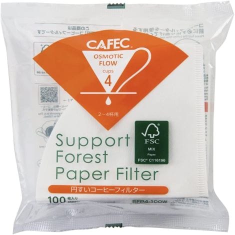 Kafeido Filters 4 Cup SFP (Support Forest Paper) Filter Paper with FSC certificate-100sheets