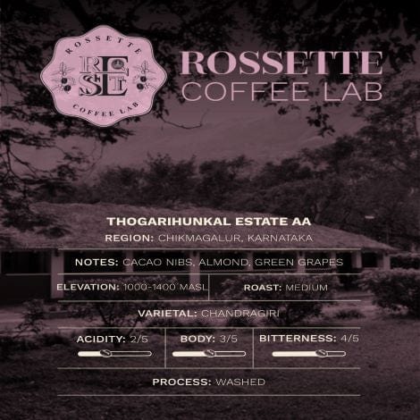 Rossette Ground And Whole Beans Rossette- Thogarihunkal AA (1)