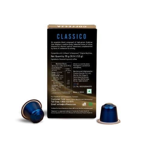 Classico Aluminum Coffee Capsules | Nespresso Compatible Coffee Pods | Coffeeza - Something's Brewing